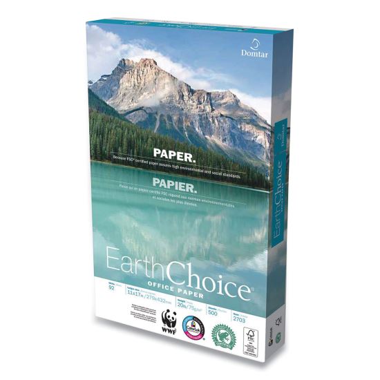 EarthChoice Office Paper, 92 Bright, 20 lb Bond Weight, 11 x 17, White, 500/Ream1