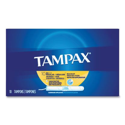 Cardboard Applicator Tampons, Regular, 10/Box1