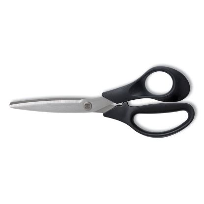 Stainless Steel Scissors, 8" Long, 3.58" Cut Length, Black Straight Handle1