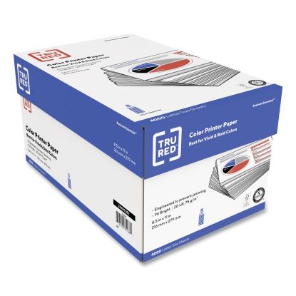 Color Printer Paper, 96 Bright, 20 lb Bond Weight, 8.5 x 11, 500 Sheets/Ream, 8 Reams/Carton1