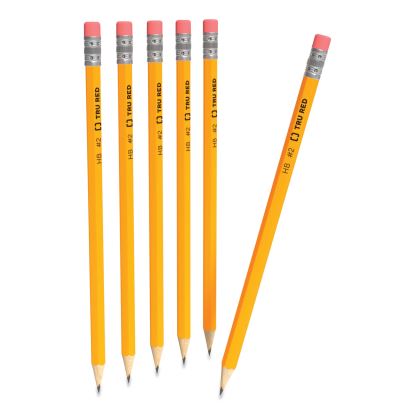 Pre-Sharpened Wooden Pencil, HB (#2), Black Lead, Yellow Barrel, 72/Pack1