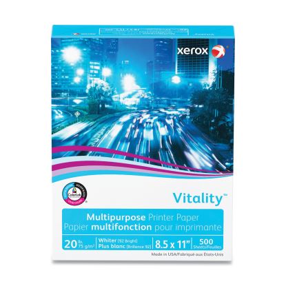 Vitality Multipurpose Print Paper, 92 Bright, 20 lb Bond Weight, 8.5 x 11, White, 500 Sheets/Ream1