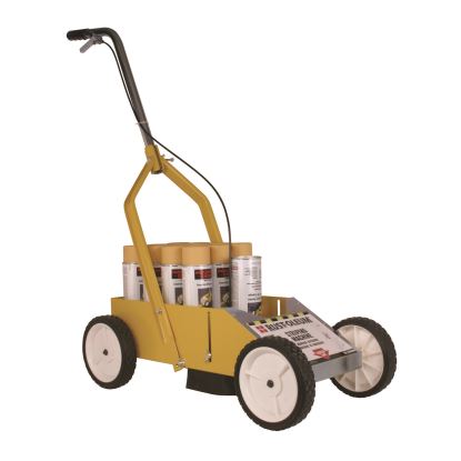 Professional Striping Machine, Accommodates Up to 13 Standard Inverted Striping Paint Spray Cans, Yellow1