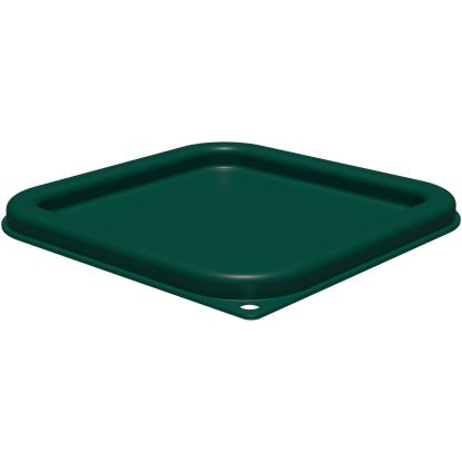 Squares Food Storage Container Lid, 7.31 x 7.31 x 0.63, Forest Green, Plastic1