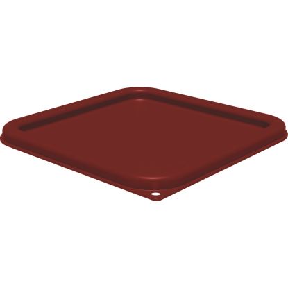 Squares Food Storage Container Lid, 9 x 9 x 0.63, Red, Plastic1