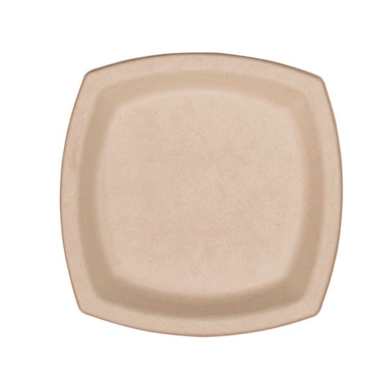 Compostable Fiber Dinnerware, ProPlanet Seal, Plate, 6.7 x 6.7, Tan, 1,000/Carton1