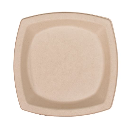 Compostable Fiber Dinnerware, ProPlanet Seal, Plate, 8.25 x 8.25, Tan, 500/Carton1