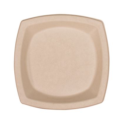 Compostable Fiber Dinnerware, ProPlanet Seal, Plate, 8.25 x 8.25, Tan, 125/Pack1