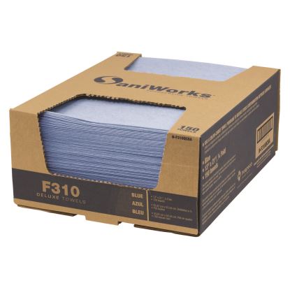 Deluxe Foodservice Wiper, 1-Ply, 13 x 21, Blue, 150/Carton1