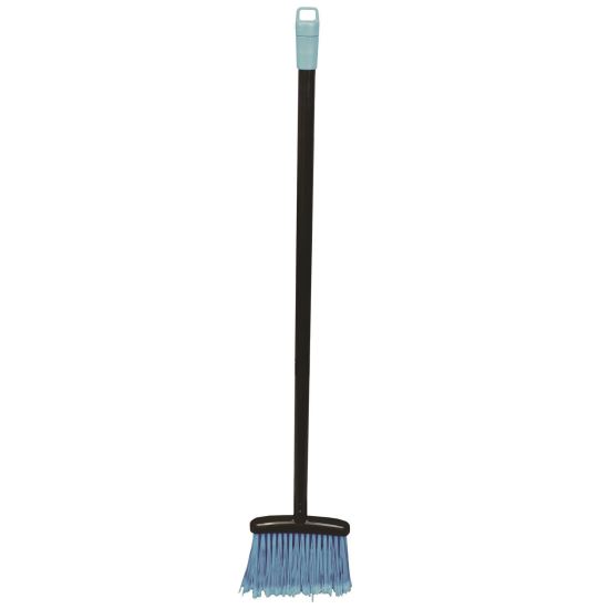 Lobby Dust Pan Broom, 36.86", Black/Blue1