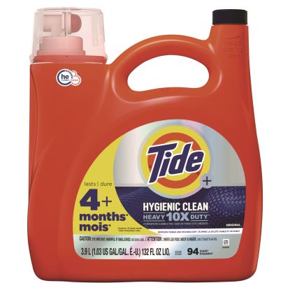 Hygienic Clean Heavy 10x Duty Liquid Laundry Detergent, Original Scent, 132 oz Pour Bottle, 4/Carton1