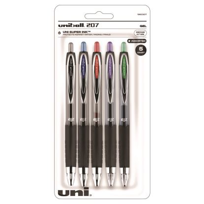 Signo 207 Gel Pen, Retractable, Medium 0.7 mm, Assorted Ink and Barrel Colors, 5/Pack1