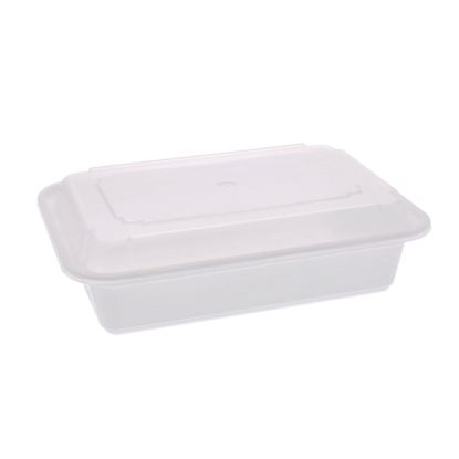 Newspring VERSAtainer Microwavable Containers, 8.8 x 6 x 2.5, White/Clear, Base/Lid Combo, 150/Carton1