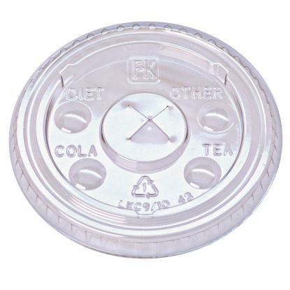 Kal-Clear/Nexclear Drink Cup Lids, Straw X-Slot, Fits 9 to 10 oz Cold Cups, Clear, 2,500/Carton1