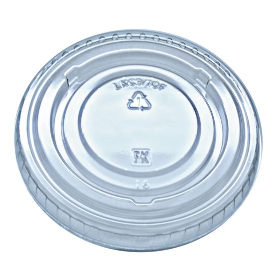 Kal-Clear/Nexclear Drink Cup Lids, Flat No-Slot, Fits 9 to 10 oz Cold Cups, Clear, 2,500/Carton1