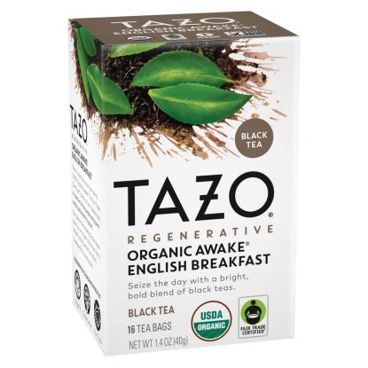 Tea Bags, Organic Awake English Breakfast, 16/Box, 6 Boxes/Carton1
