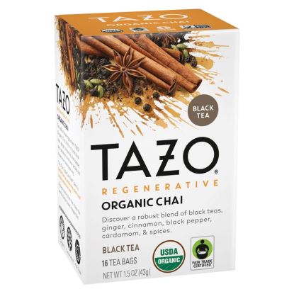 Tea Bags, Organic Chai, 16/Box, 6 Boxes/Carton1