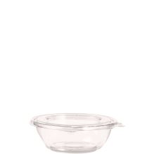 Tamper-Resistant, Tamper-Evident Bowls with Flat Lid, 8 oz, 5.5" Diameter x 1.7"h, Clear, Plastic, 240/Carton1