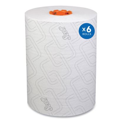 Slimroll Towels, 1-Ply, 8" x 580 ft, White/Orange Core, 6 Roll/Carton1