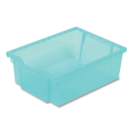 F2 Deep Trays with Antimicrobial Protection for Storage Frames and Trolleys, 3.57 gal, 12.28 x 16.81 x 6.25, Trans Kiwi, 6/PK1