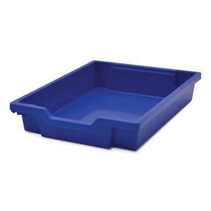 F1 Shallow Trays for Gratnells Storage Frames and Trolleys, 1 Section, 1.85 gal, 12.28" x 16.81" x 3.25", Royal Blue, 8/Pack1