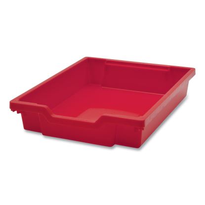 F1 Shallow Trays for Gratnells Storage Frames and Trolleys, 1 Section, 1.85 gal, 12.28" x 16.81" x 3.25", Flame Red, 8/Pack1