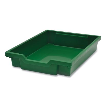 F1 Shallow Trays for Gratnells Storage Frames and Trolleys, 1 Section, 1.85 gal, 12.28" x 16.81" x 3.25", Grass Green, 8/Pack1