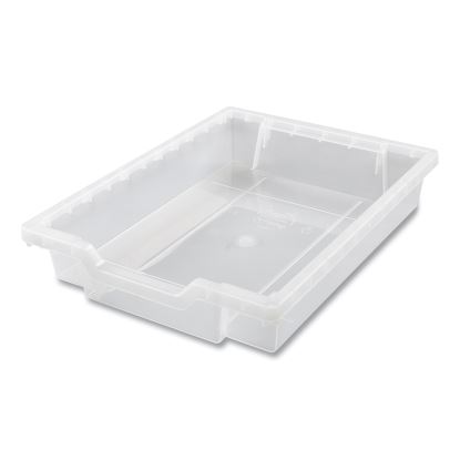 F1 Shallow Trays for Gratnells Storage Frames and Trolleys, 1 Section, 1.85 gal, 12.28" x 16.81" x 3.25", Trans Frost, 8/Pack1