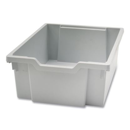 F2 Deep Trays for Gratnells Storage Frames and Trolleys, 1 Section, 3.57 gal, 12.28" x 16.81" x 6.25", Light Gray, 6/Pack1