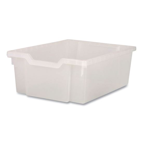 F2 Deep Trays for Gratnells Storage Frames and Trolleys, 1 Section, 3.57 gal, 12.28" x 16.81" x 6.25", Trans Frost, 6/Pack1