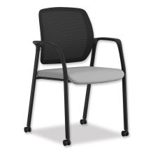 Nucleus Series Recharge Guest Chair, Supports up to 300 lb, 24.81" x 23.5" x 36.38", Frost Seat, Black Back, Black Base1