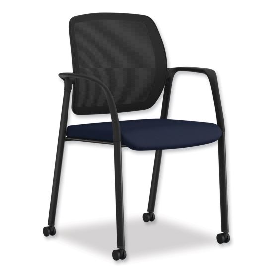 Nucleus Series Recharge Guest Chair, Supports up to 300 lb, 24.81" x 23.5" x 36.38", Navy Seat, Black Back, Black Base1