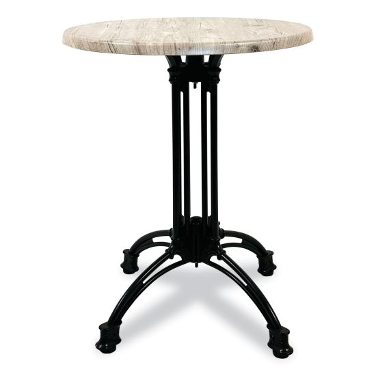 Topalit Tables, Round, 36" dia x 29"h, Gray Top, Black Iron Base/Legs1