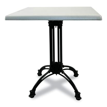 Topalit Tables, Square, 32 x 32 x 29, Silver Top, Black Aluminum Base/Legs1