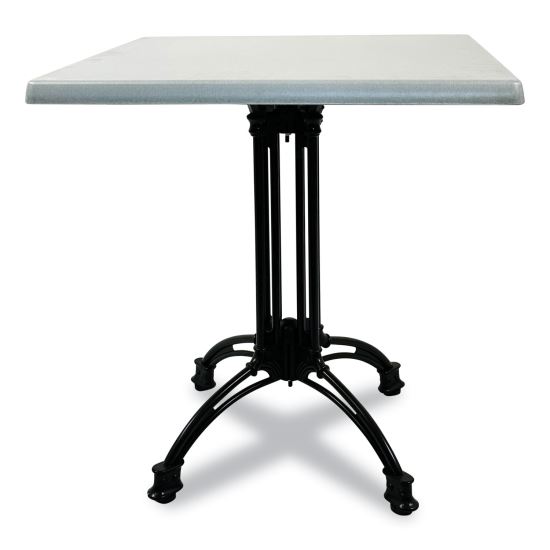 Topalit Tables, Square, 32 x 32 x 29, Silver Top, Black Aluminum Base/Legs1