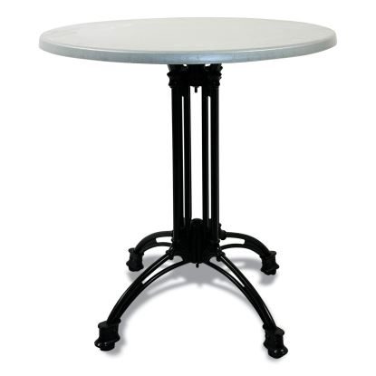 Topalit Tables, Round, 36" dia x 29"h, Silver Top, Black Aluminum Base/Legs1
