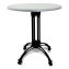 Topalit Tables, Round, 36" dia x 29"h, Silver Top, Black Aluminum Base/Legs1