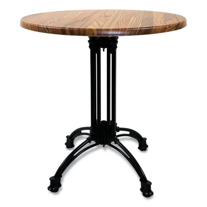 Topalit Tables, Round, 36" dia x 29"h, Teak Top, Black Aluminum Base/Legs1