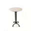 Topalit Tables, Round, 24" dia x 44"h, Brushed Silver Top, Black Iron Base/Legs1
