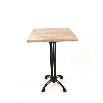Topalit Tables, Square, 32 x 32 x 44, Washington Pine Top, Black Iron Base/Legs1