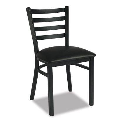 White Horse Series Side Chairs, Supports Up to 300 lb, 18" Seat Height, Black Seat/Back/Base1