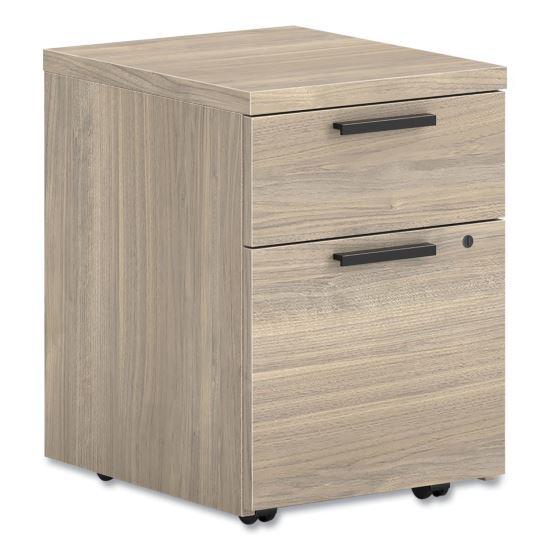 10500 Series Mobile Pedestal File, Left/Right, 2-Drawers: Box/File, Legal/Letter, Kingswood Walnut, 15.75" x 19" x 22"1