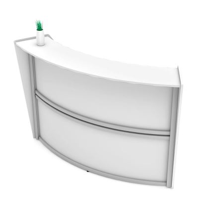 Reception Desk, 72 x 32 x 46, White, Ships in 1-3 Business Days1