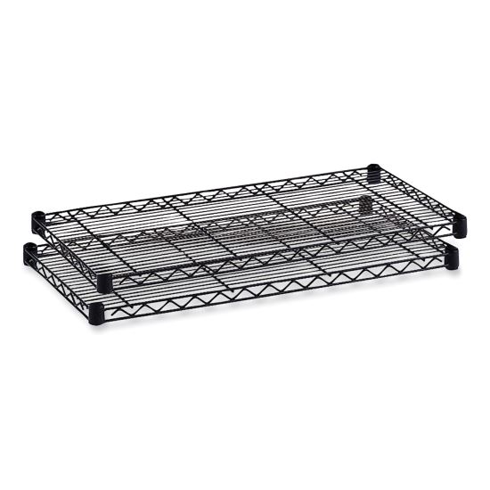 Commercial Extra Shelf Pack, 36w x 18d x 1h, Steel, Black, 2/Pack1