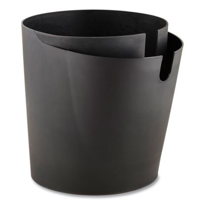 CanCan Deskside Waste/Recycling Can, 5 gal, Plastic, Black1