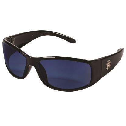 Elite Safety Glasses 3016314, Black Frame, Blue Mirror Polycarbonate Lens, 12/Carton1