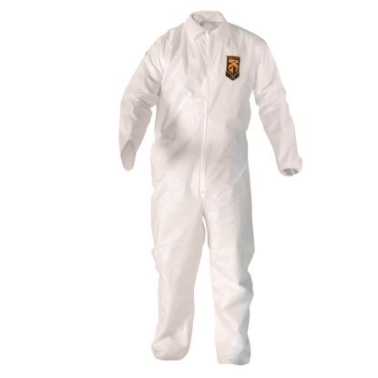 A20 Breathable Particle Protection Coveralls, Zip Front, Elastic Back, Wrists, Ankles, Large, White, 24/Carton1