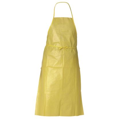 A70 Chemical Spray Protection Aprons, Polyethylene-Coated Fabric, One Size Fits Most, Yellow, 100/Carton1