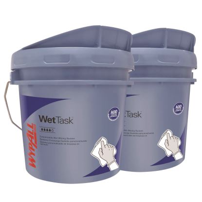 WetTask™ Customizable Wet Wiping System, 3.5 gal, Blue, 2/Carton1