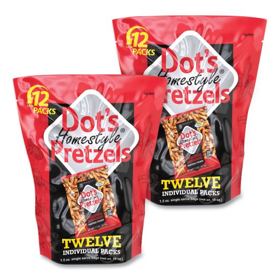 Original Pretzels, Original, 1.5 oz Bag, 12 Bags/Pack, 2/Carton, Ships in 1-3 Business Days1